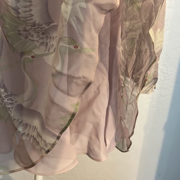 NWT Marchesa Notte Vintage Empire Waist floral cocktail dress w/Rhinestones Sz 8 - Picture 7 of 13